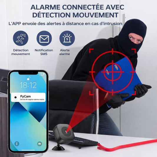 Caméra Mini 4K WiFi – Vision Nocturne Couleur, Détection de Mouvement, Étanche, Surveillance HD à Domicile
