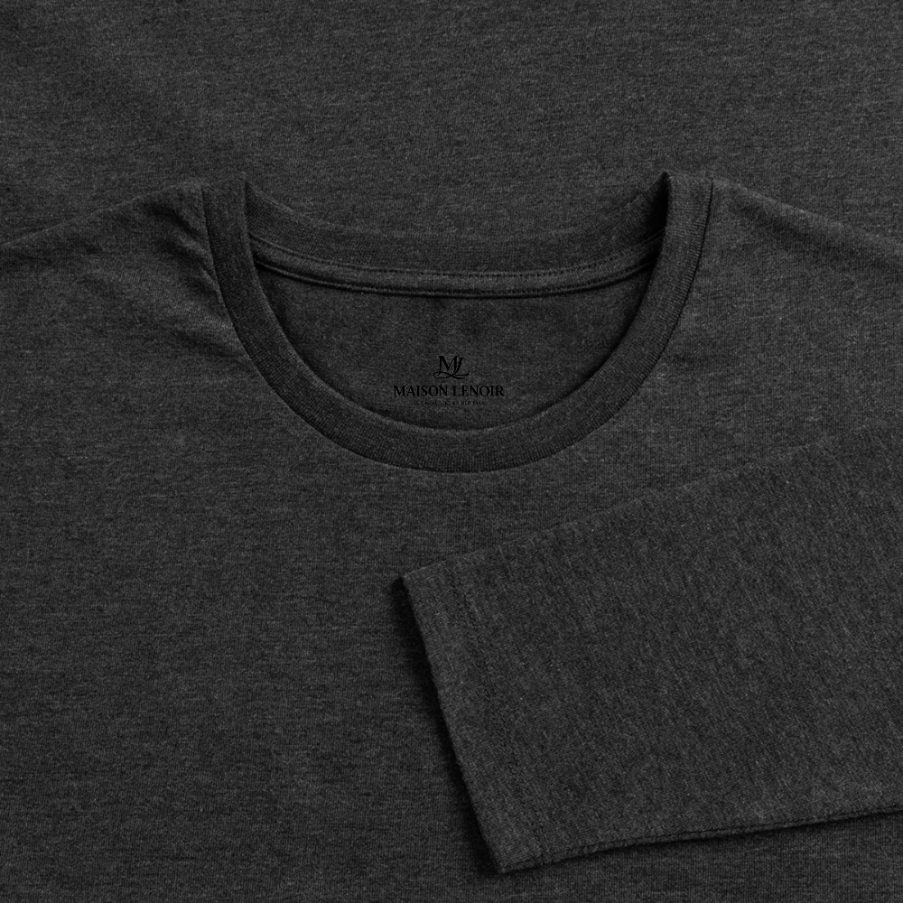 T-Shirt Manches Longues Maison Lenoir - heather anthracite