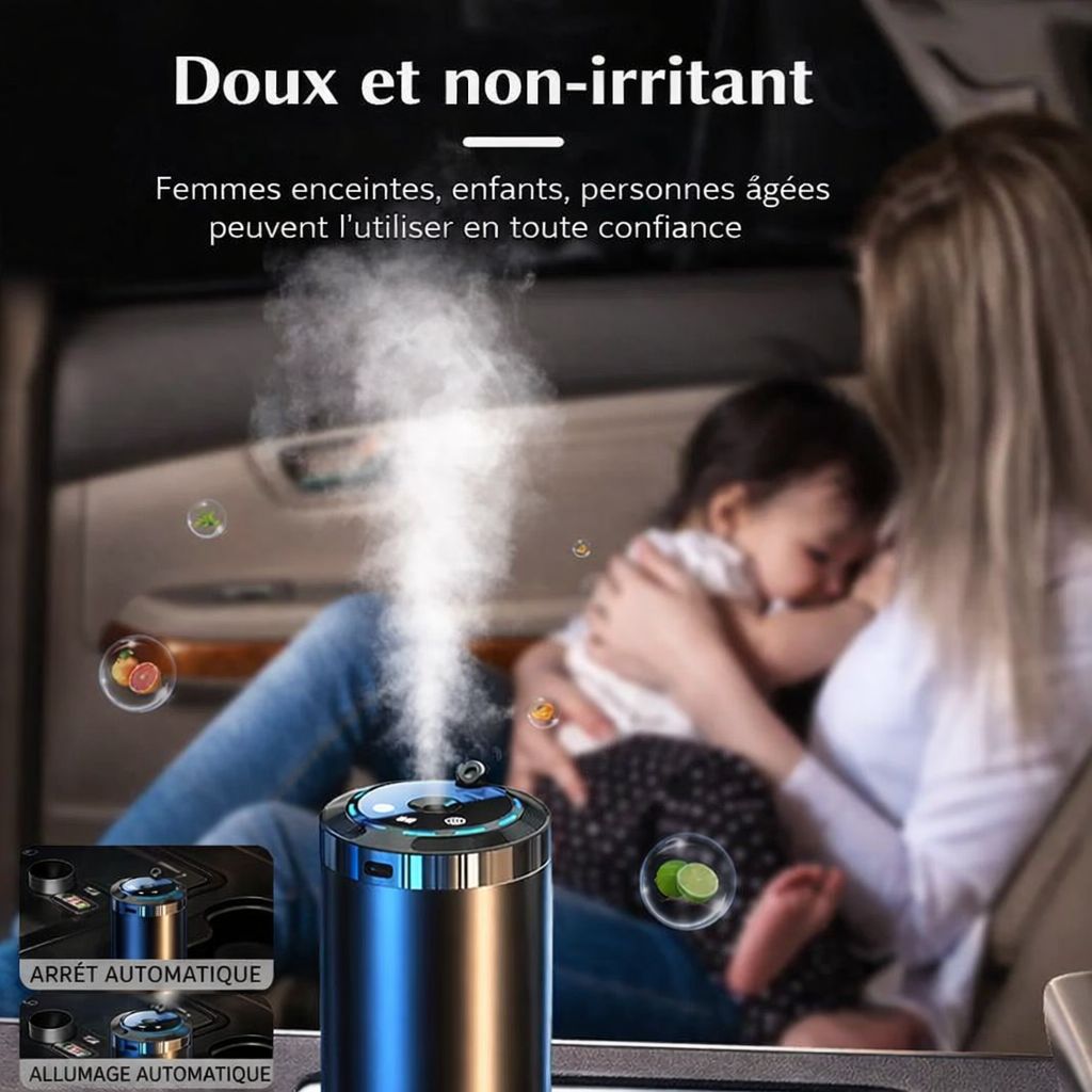 Diffuseur de Parfum & Humidificateur Voiture – 5 Modes | HustLab