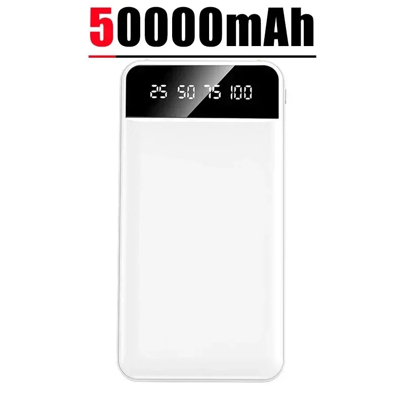 Power Bank 50000mAh – Batterie Externe USB Double Sortie avec Écran LED