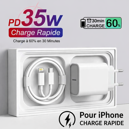 Chargeur Rapide pour iPhone 13 14 Pro Max 11 12 mini X XR XS Max 8 Plus